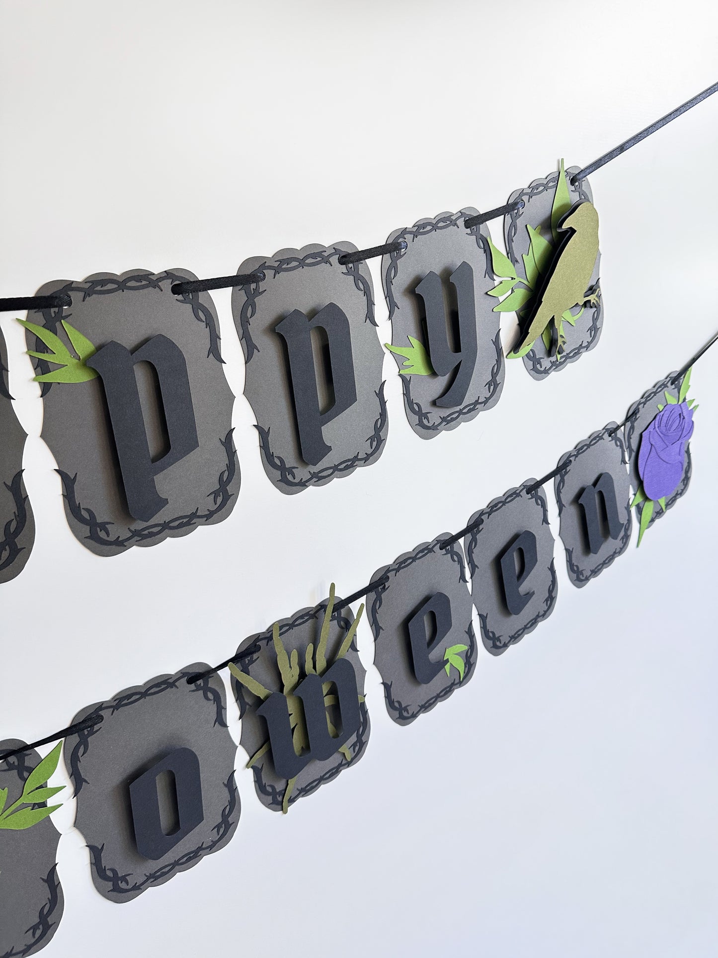 Grey & Purple Halloween Banner | Gothic Party | Gothic Vibes | Vampire Decor | Spooky Halloween | Goth Birthday | Goth Wedding | Creepy