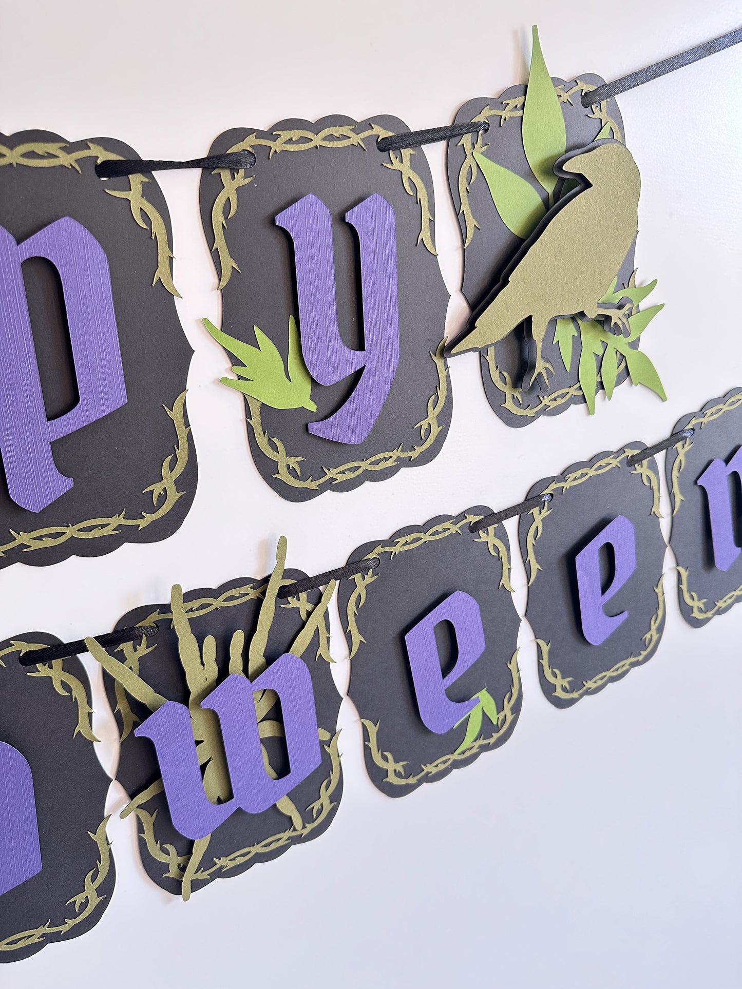 Black & Purple Gothic Banner | Happy Halloween Banner | Gothic Party Banner | Goth Halloween Banner| Halloween Party Banner|