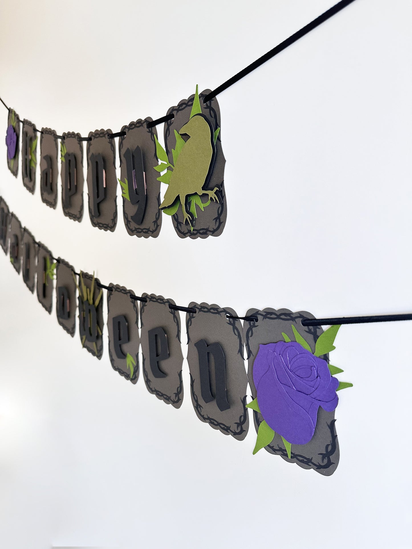 Grey & Purple Halloween Banner | Gothic Party | Gothic Vibes | Vampire Decor | Spooky Halloween | Goth Birthday | Goth Wedding  | Creepy